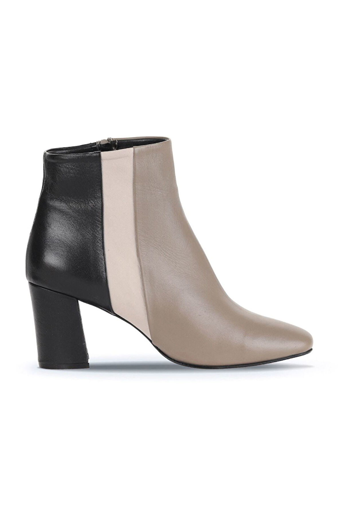 Bueno Shoes Gri Multi Deri Kadın Topuklu Bot 01wd1001