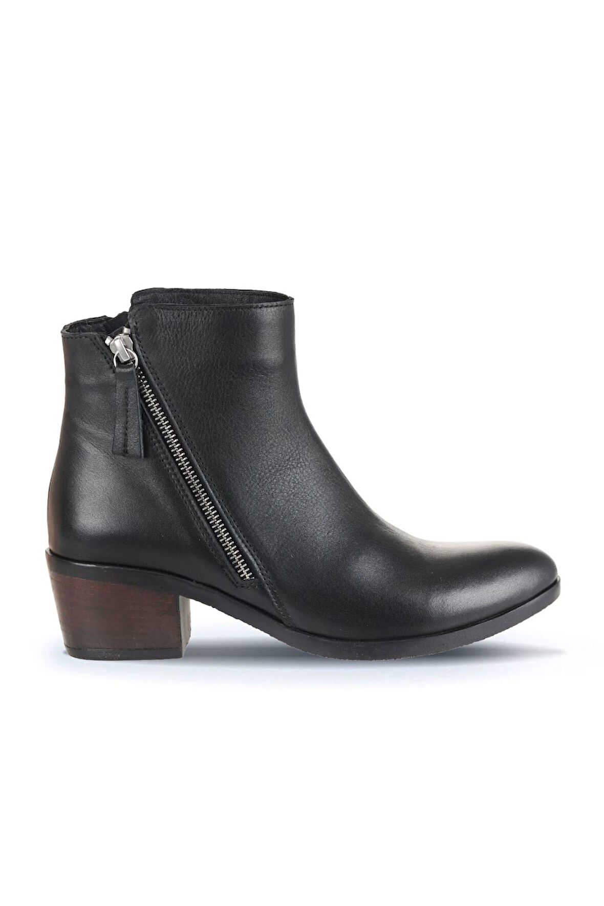 Bueno Shoes Siyah Deri Kadın Topuklu Bot 01wd1100