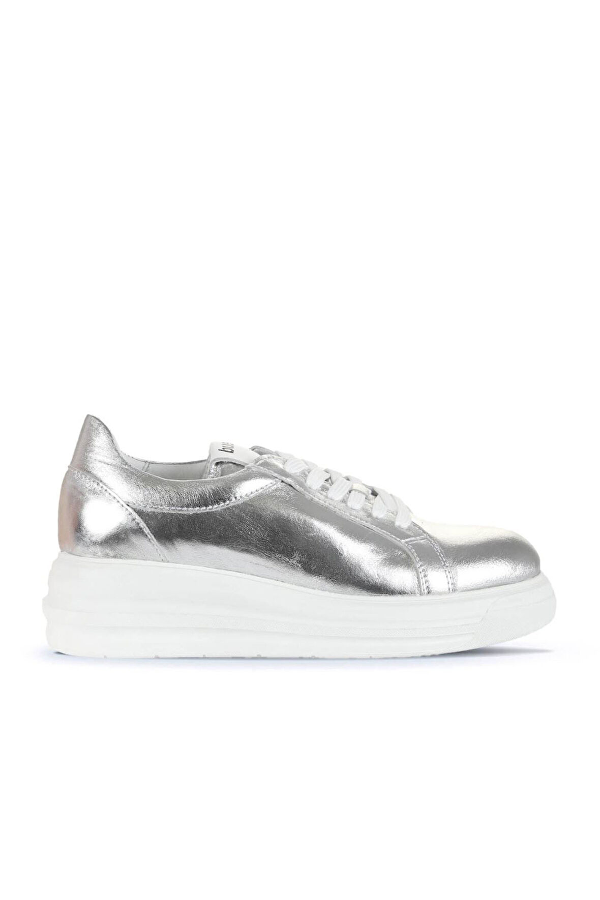 Bueno Shoes Gümüş Trf Deri Kadın Spor Ayakkabı 16wa8191