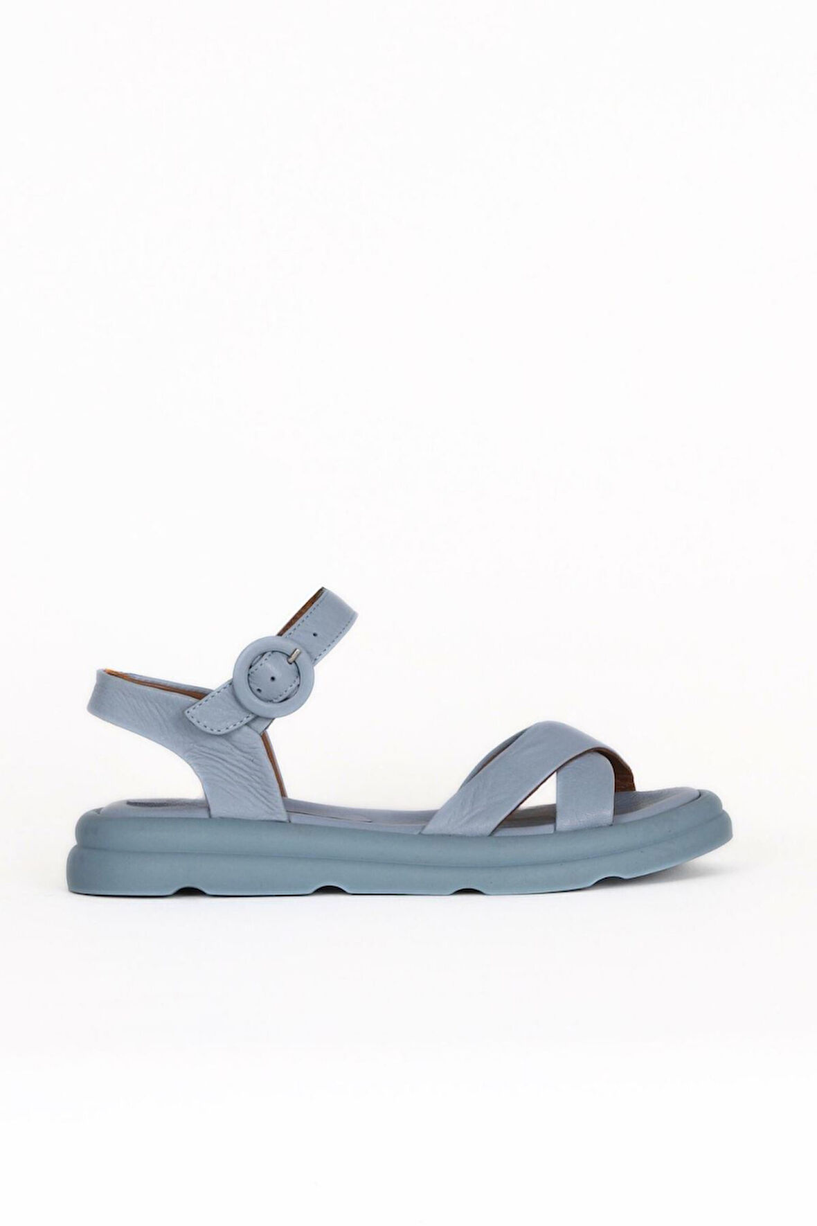 Bueno Shoes Mavi Deri Kadın Sandalet 01wy9409