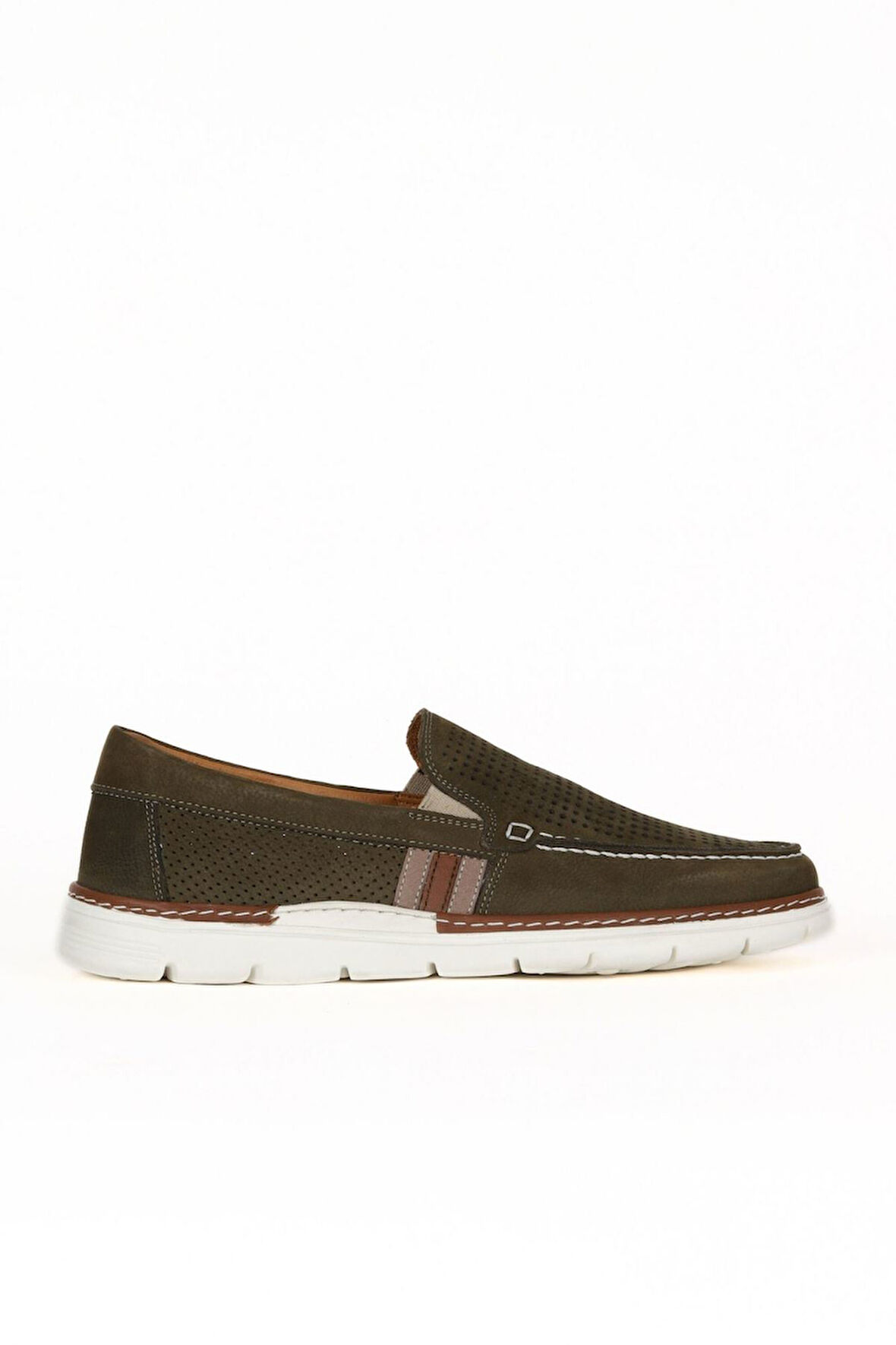 Bueno Shoes Haki Dante Deri Erkek Günlük Ayakkabı 07ma0231e197
