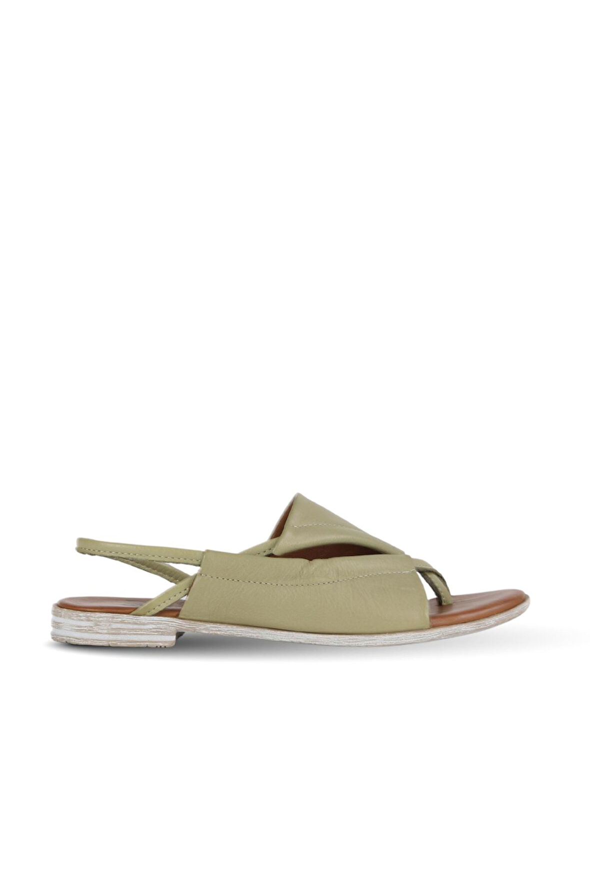 Bueno Shoes Haki Deri Kadın Düz Sandalet 01we2300