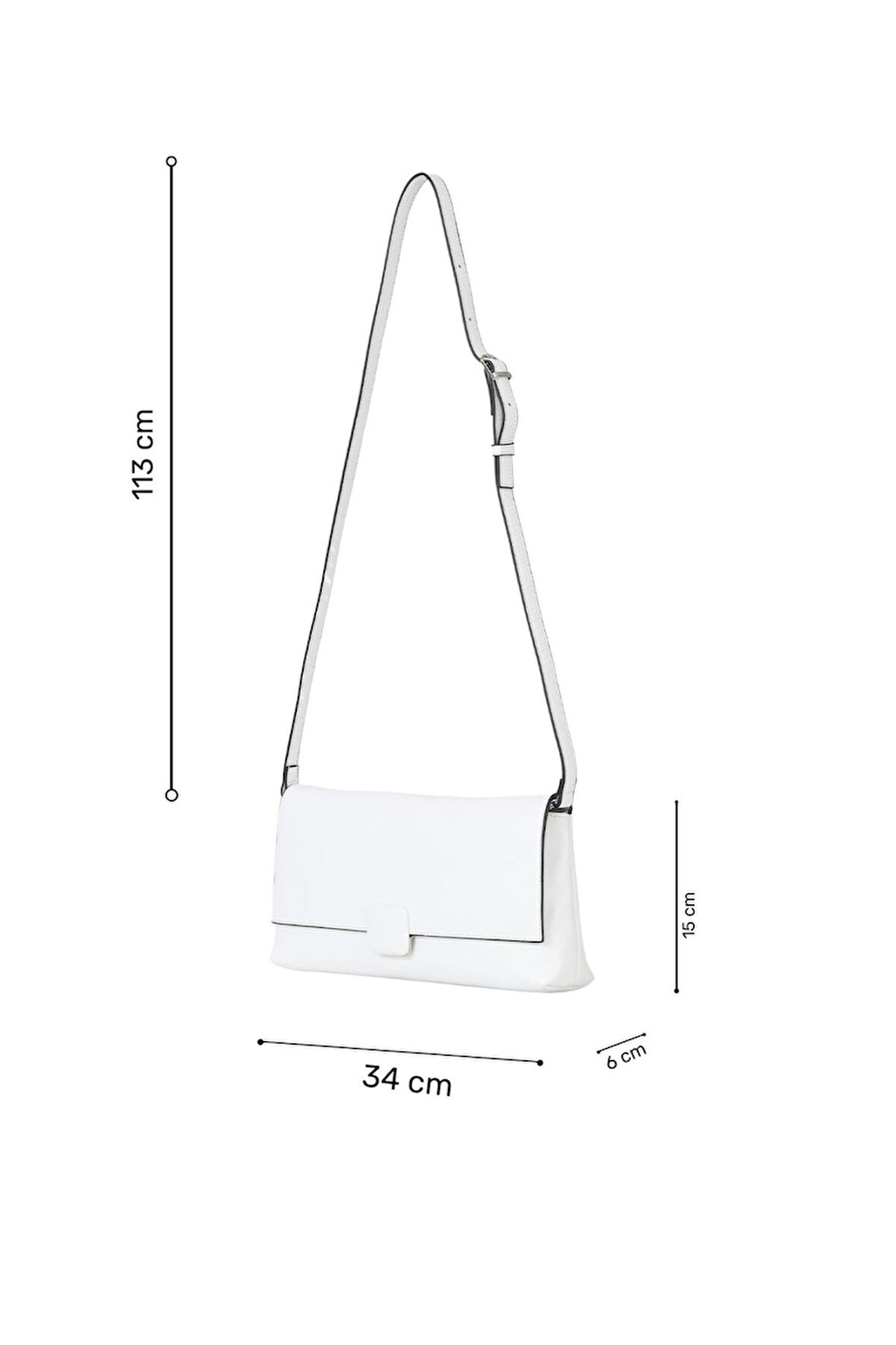 Bueno Shoes Beyaz Deri Kadın Çapraz Çanta 01wbe2618