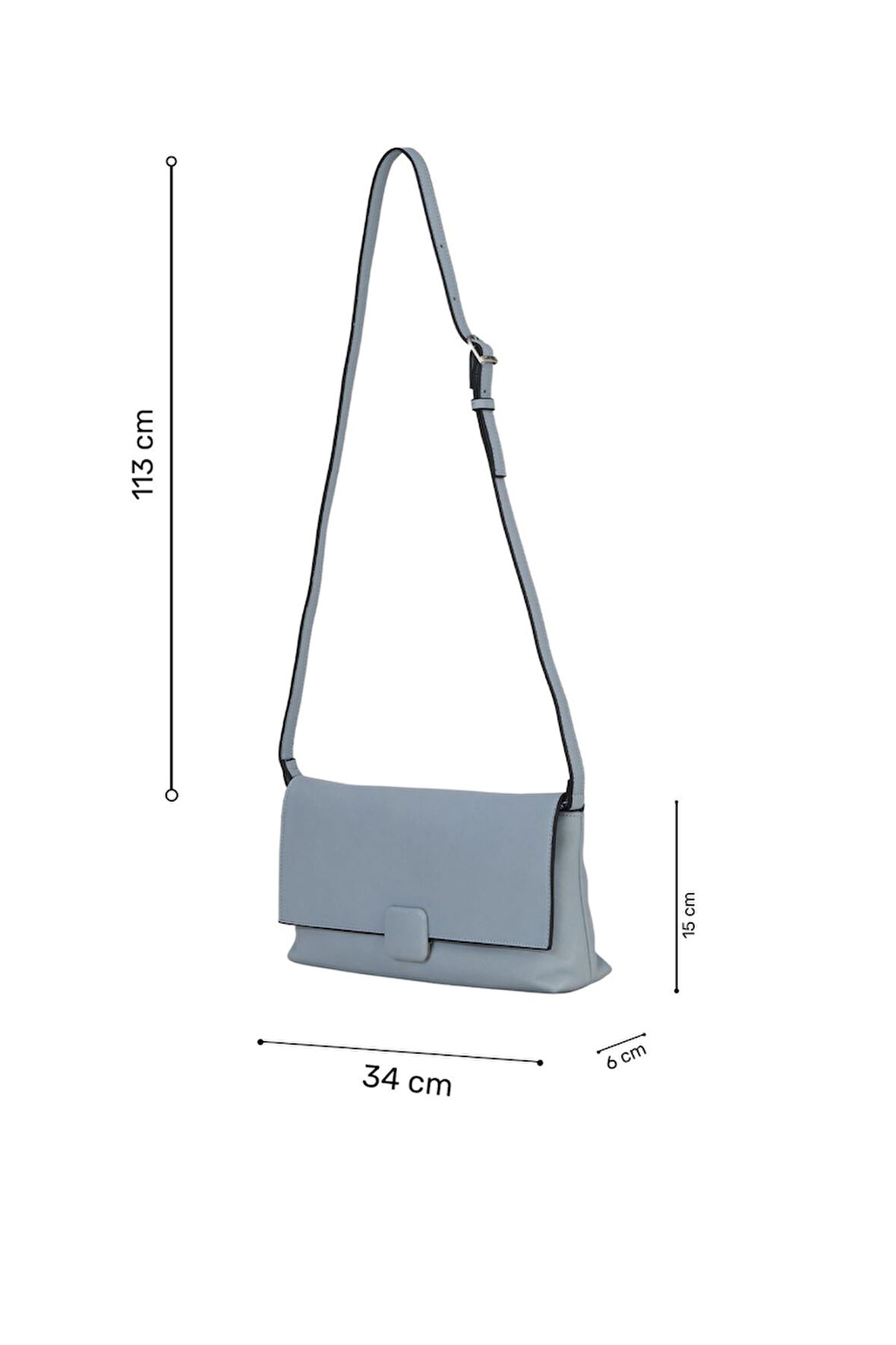 Bueno Shoes Mavi Açık Deri Kadın Çapraz Çanta 01wbe2618