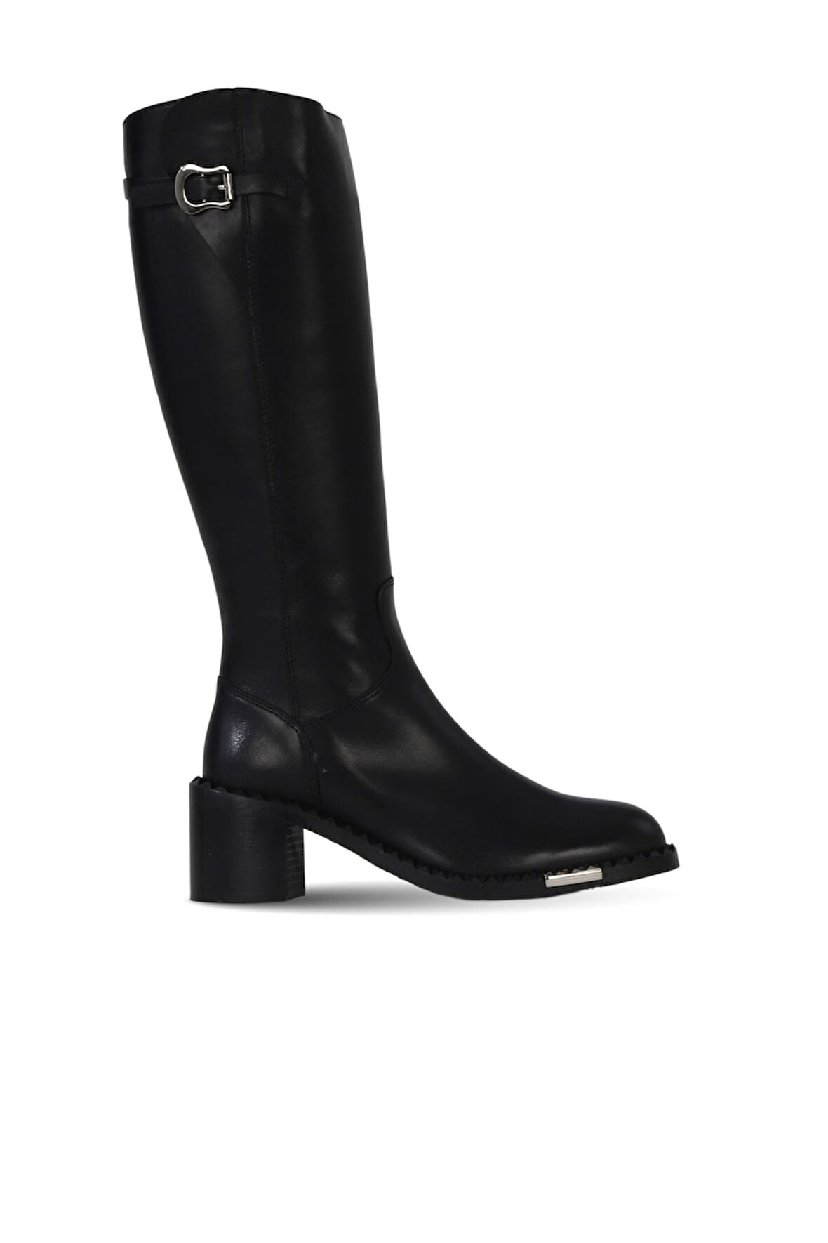 Bueno Shoes Siyah Deri Kadın Topuklu Çizme 33wc80010