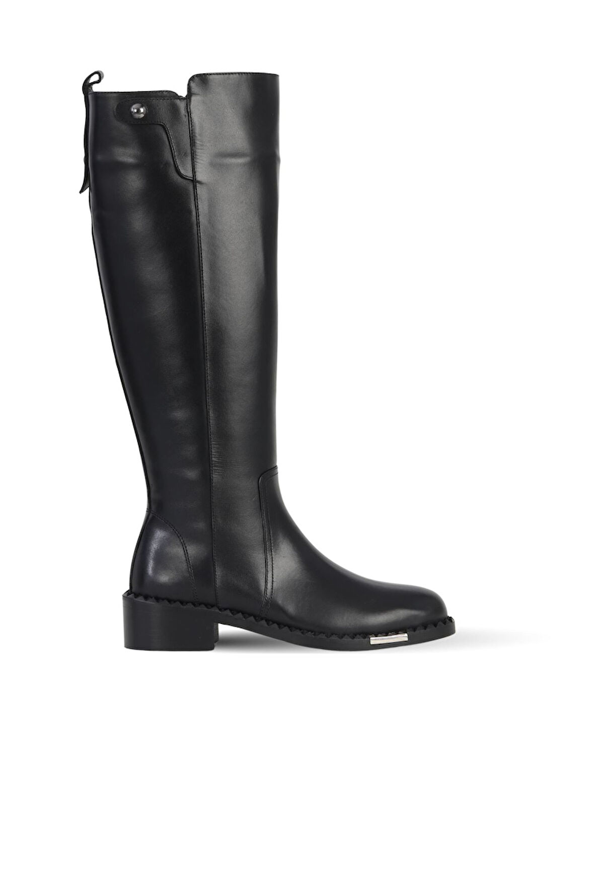 Bueno Shoes Siyah Deri Kadın Topuklu Çizme 33wc34015