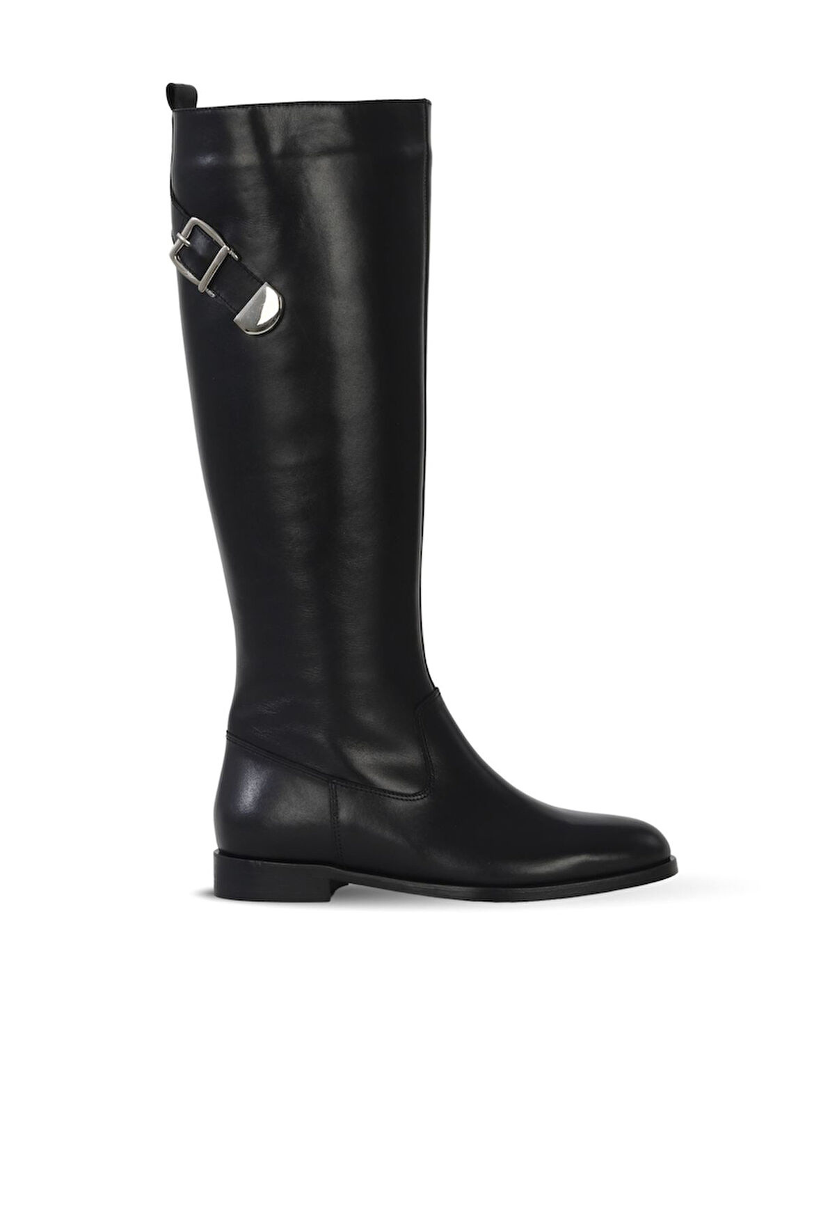 Bueno Shoes Siyah Deri Kadın Düz Çizme 33wc12020