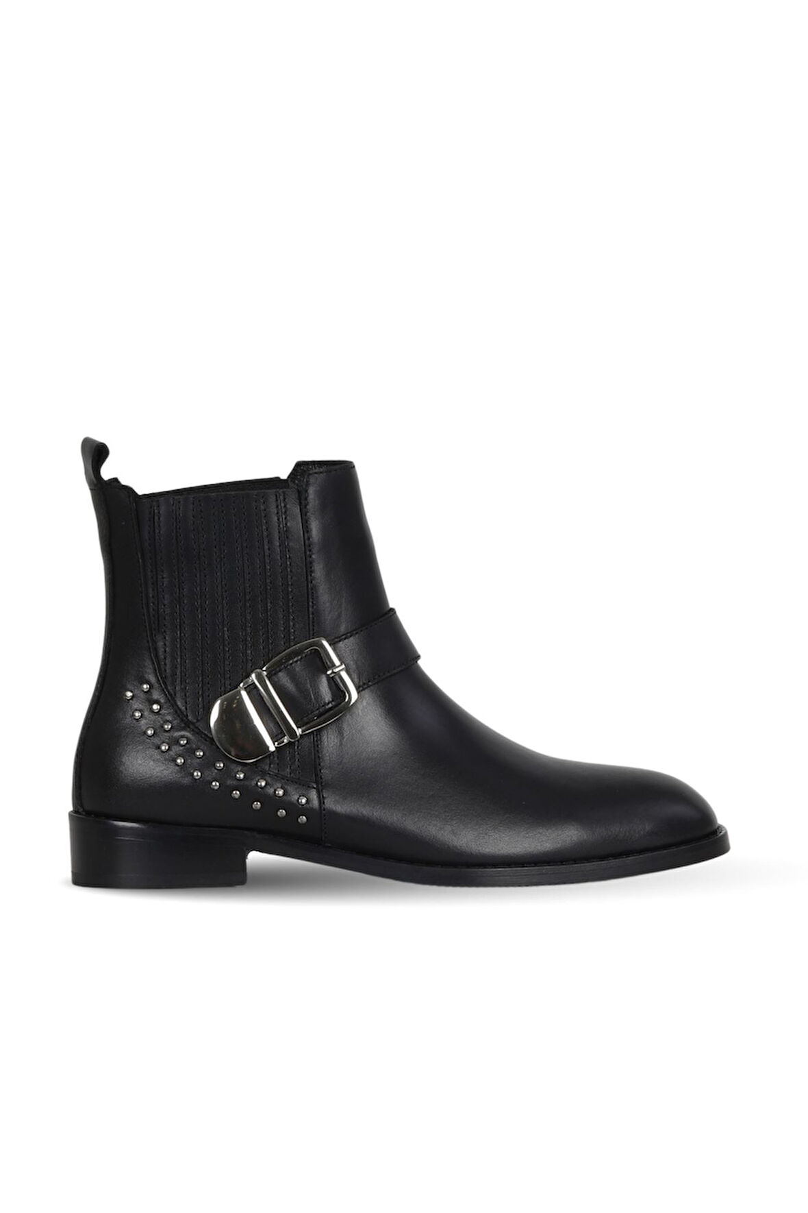 Bueno Shoes Siyah Deri Kadın Topuklu Bot 33wb20025