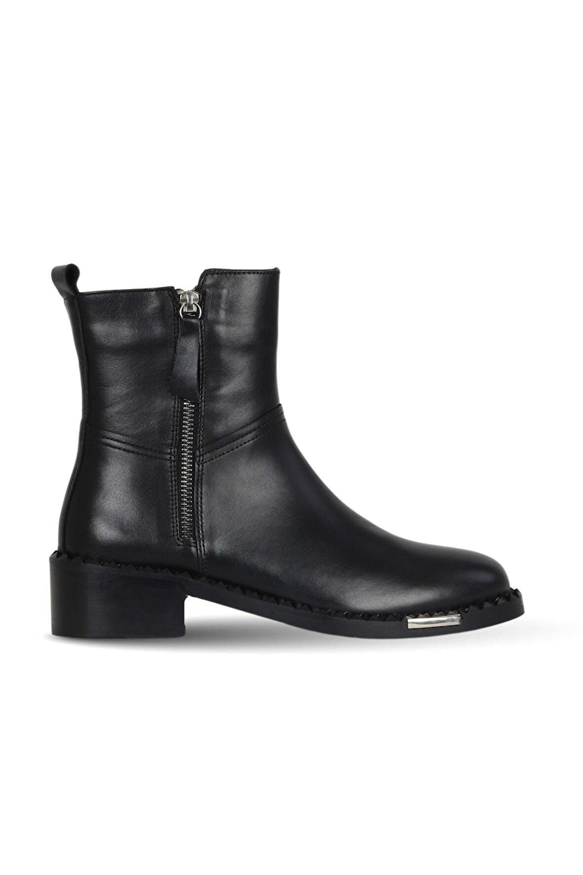 Bueno Shoes Siyah Deri Kadın Topuklu Bot 33wb34020