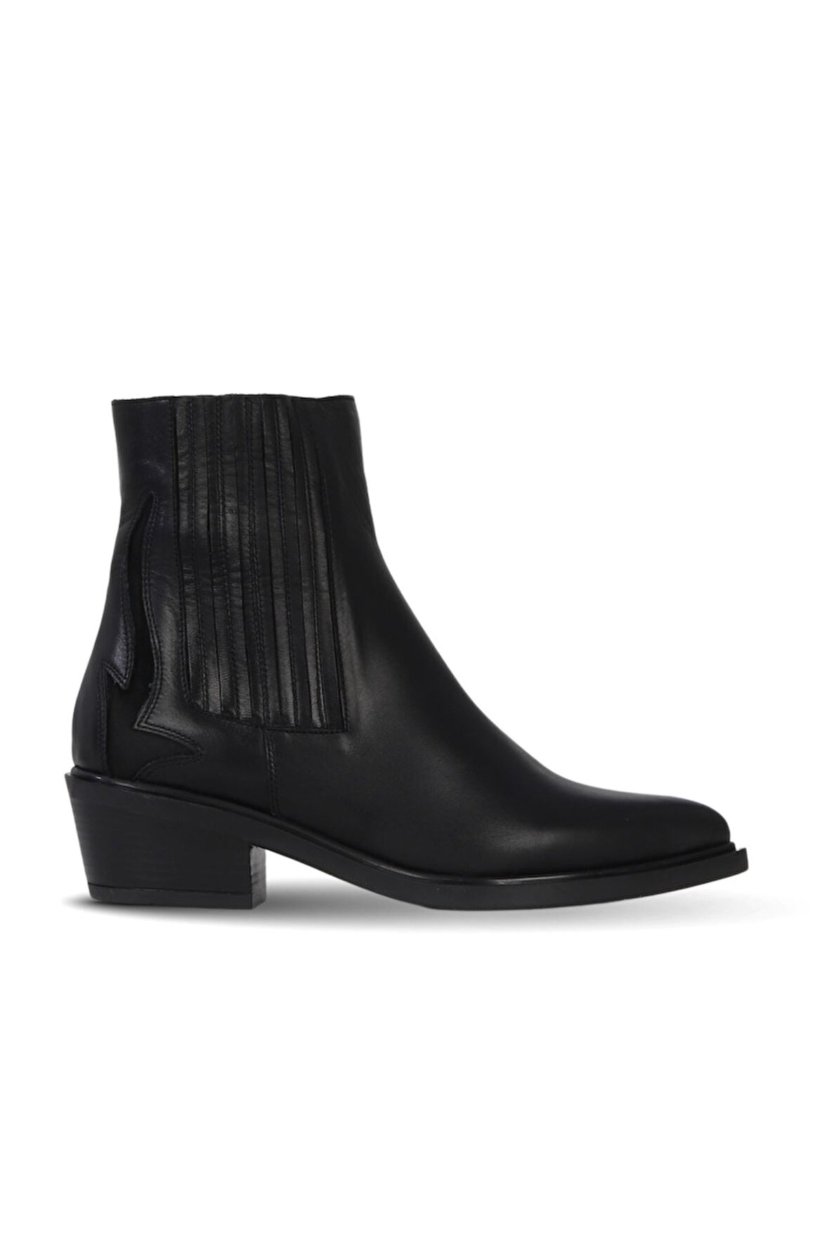 Bueno Shoes Siyah Deri Kadın Topuklu Bot 39wb2583