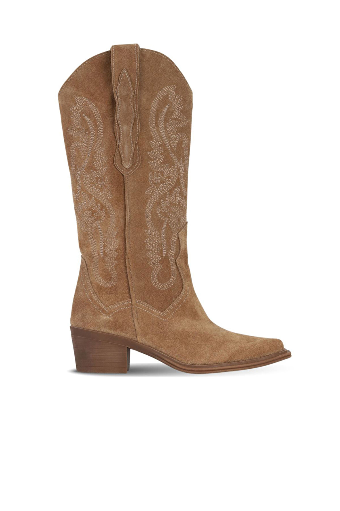 Bueno Shoes Taba Süet Kadın Topuklu Çizme 39wc1533