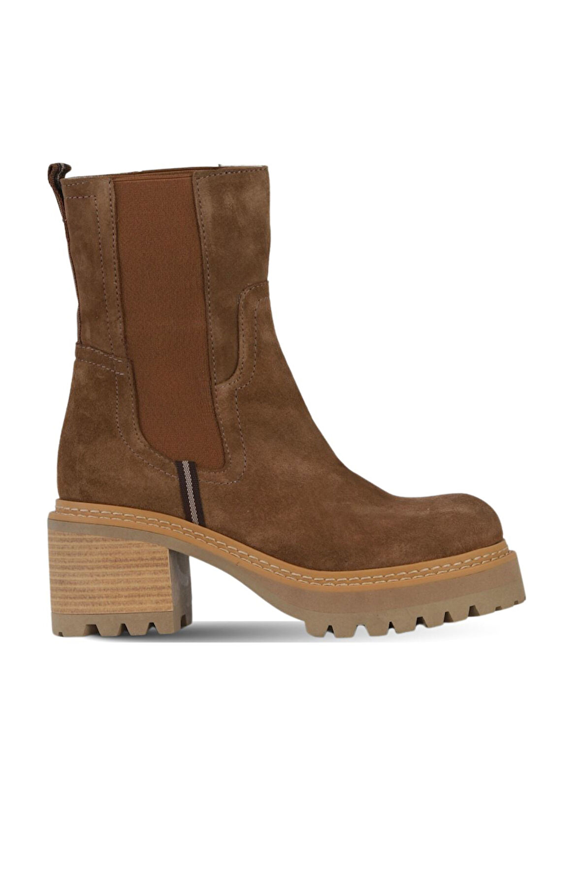 Bueno Shoes Taba Süet Kadın Topuklu Bot 39wb4813