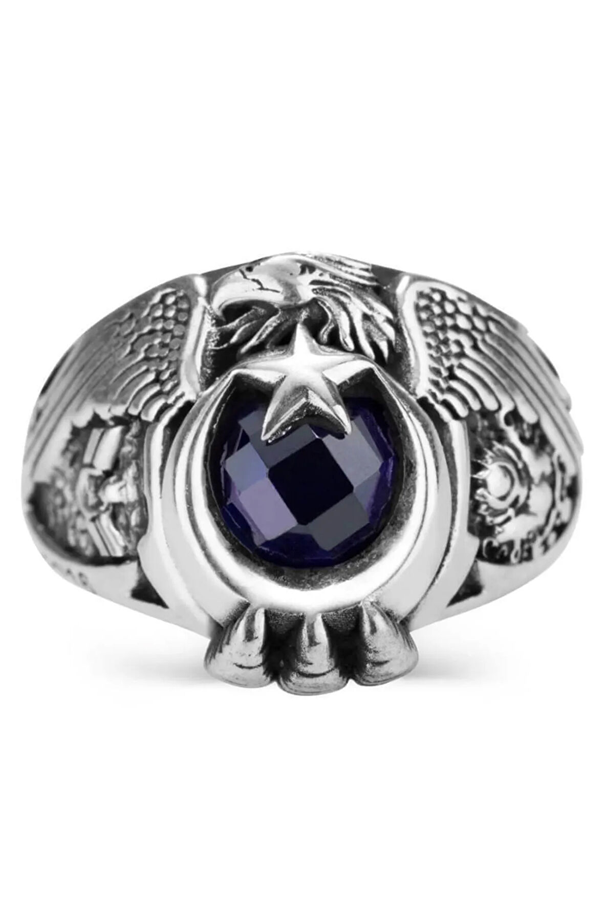 Osmanlı Armalı Tek Kartal Başlı Uzman Çavuş Yüzüğü