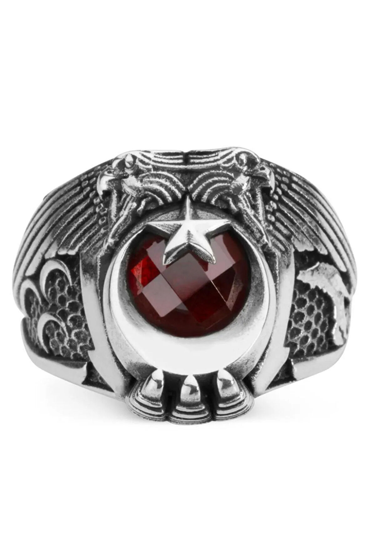 Erkek Cihan Hakimiyeti Yüzüğü Üç Hilal Bozkurt