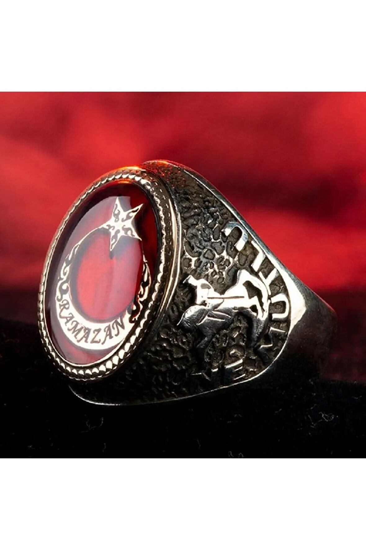 Ne Mutlu Türküm Diyene Yazılı Kişiye Özel Gümüş Yüzük