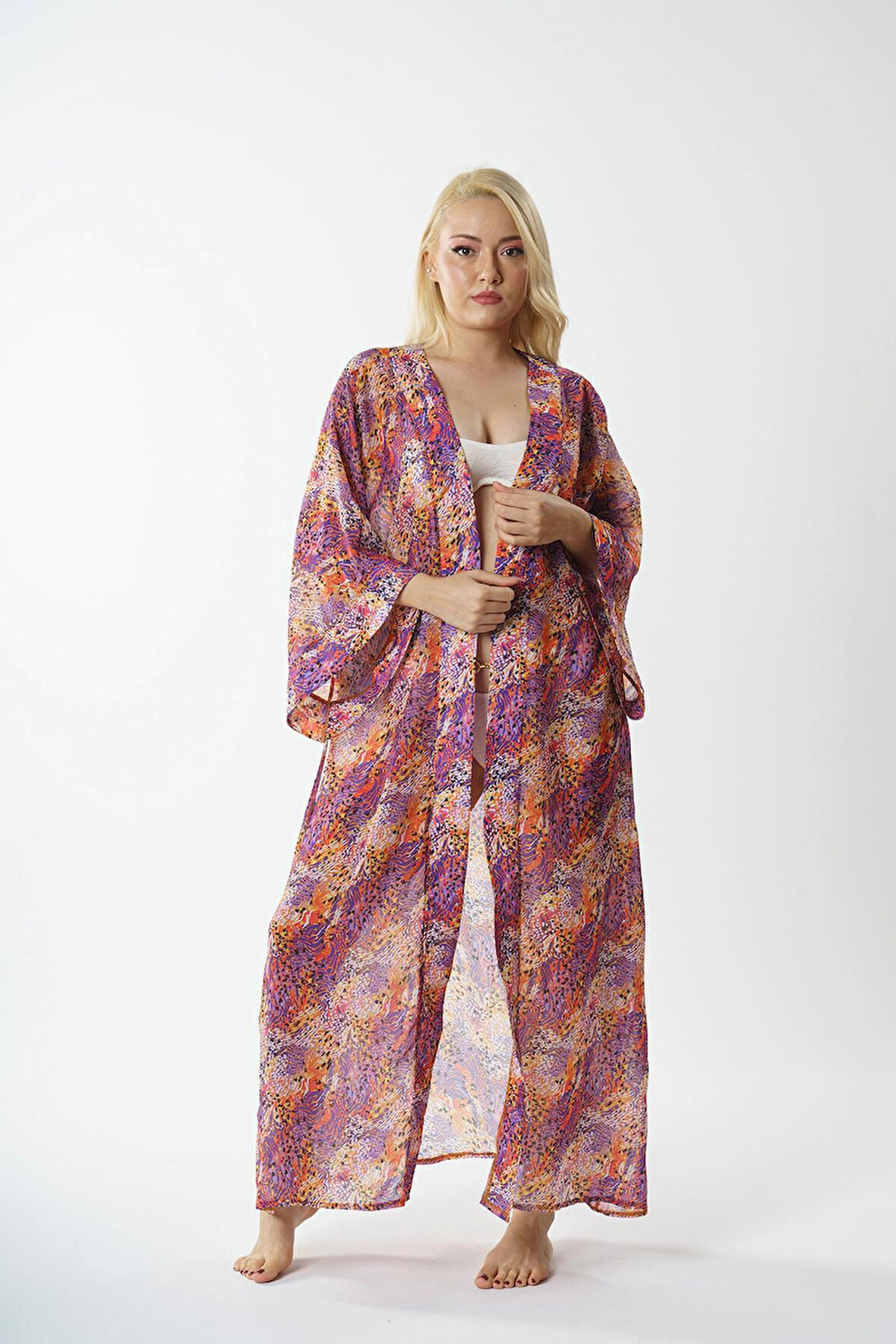 Louren P5811 UZUN KİMPNO PAREO ORANJ