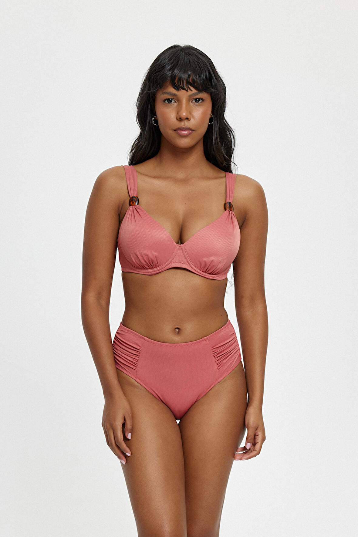 B11002 Boş Kaplı Toparlayıc Bikini Takımı BORDO