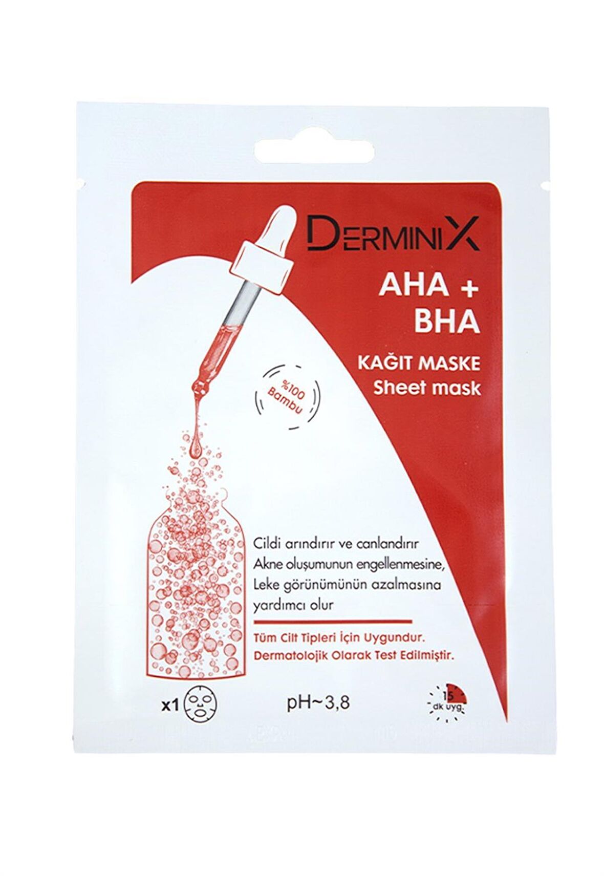 Derminix AHA + BHA Kağıt Maske