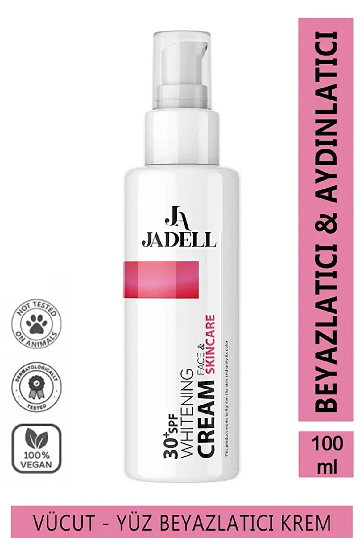 JADELL Genital Bölge Beyazlatıcı Cilt Beyazlatıcı Krem Aydınlatıcı Onarıcı Vegan FACE ve SKINCARE Koltuk Altı Diz Dirsek Kararma Karşıtı 30+SPF