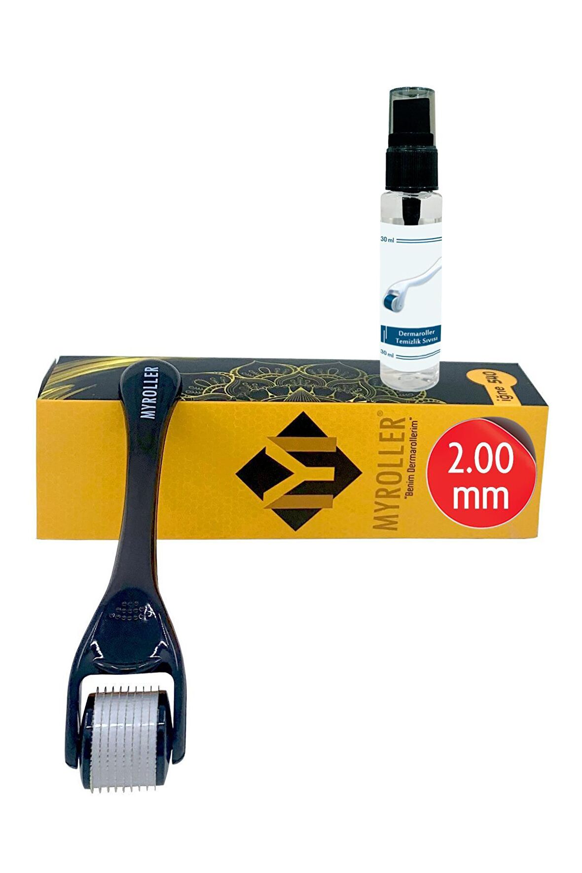 Myroller Dermaroller 2.00mm Titanyum 540 İğneli Vücut Bölgesi İçin Derma Roller