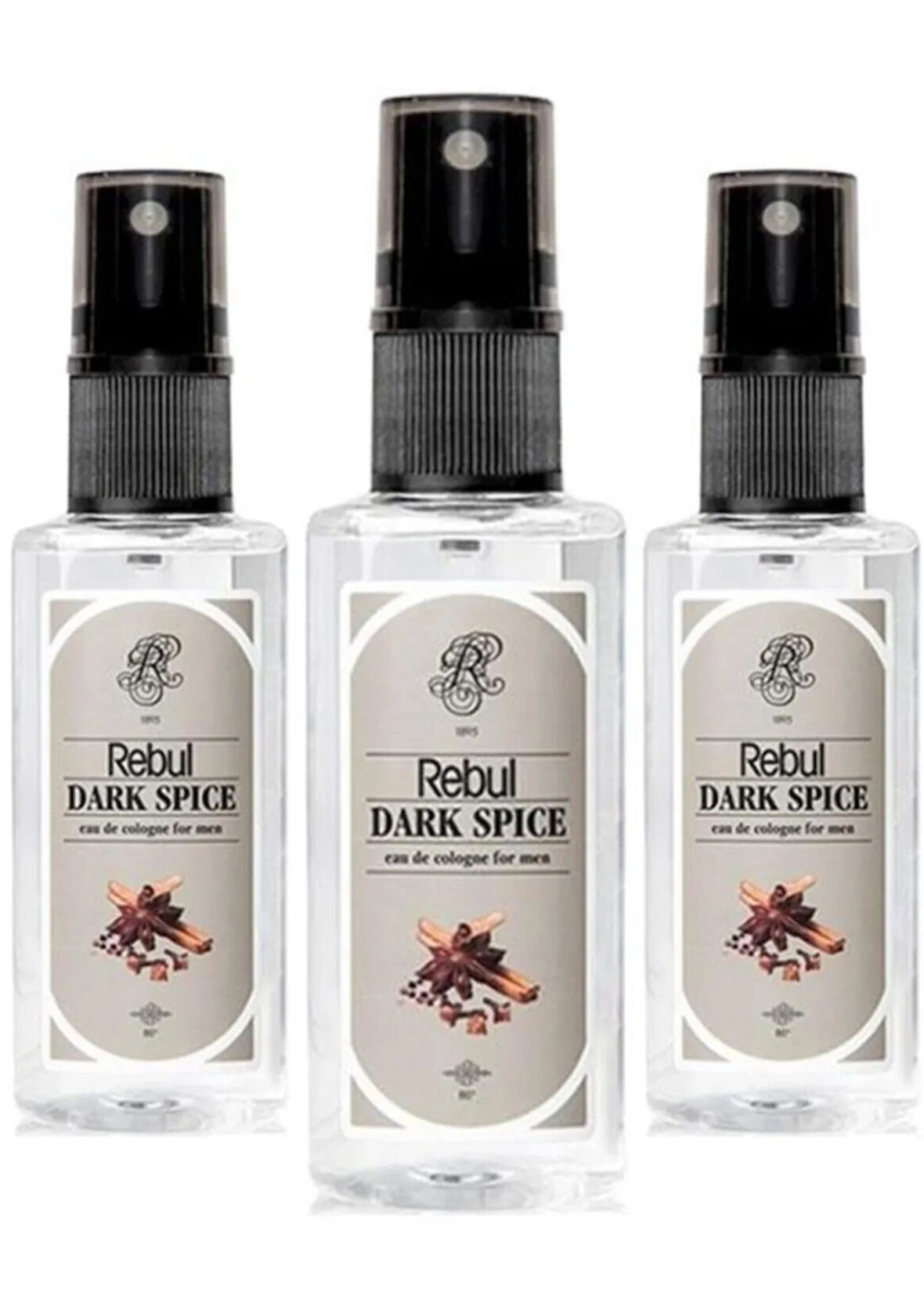 Rebul Dark Spice 50 Ml. Sprey Kolonya x 3 Adet