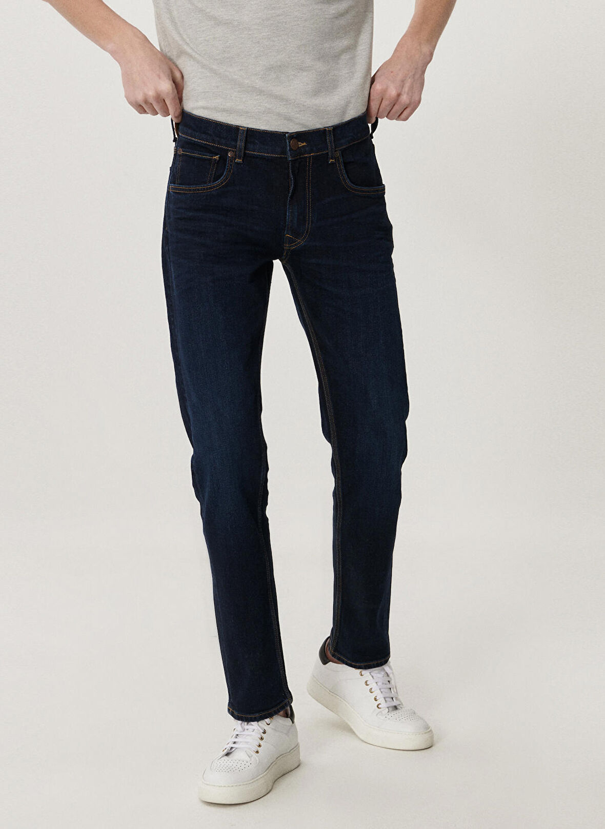 Daren Straight Fit Normal Bel Denim Esnek Jean Kot Pantolon