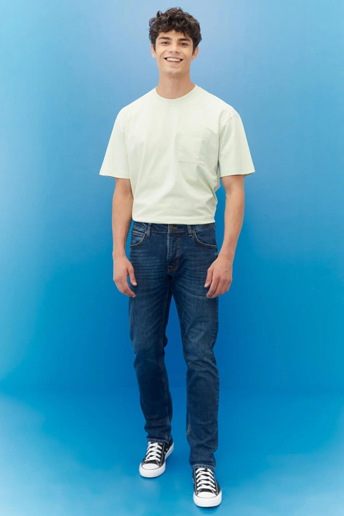 Luke Slim Fit Düşük Bel Denim Esnek Jean Kot Pantolon