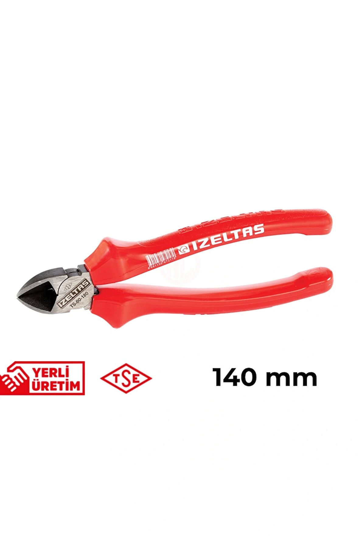 İzeltaş Yan Keski Opak Seri 140 mm Ergonomik Kaymaz Sağlam Tutuş Günlük ve Profesyonel Kullanım Elektrik Kablo Sıyırma Kesme Aleti