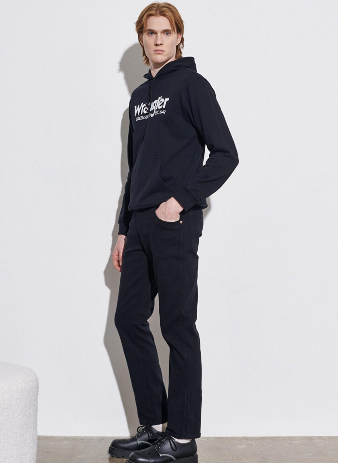 Wrangler Siyah Erkek Denim Pantolon W12S016100 Texas Slim Jean Pant