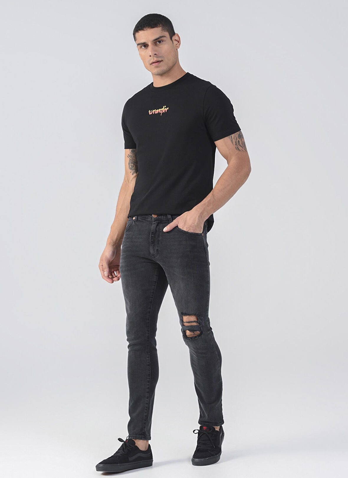 Larston Slim Tapered Dar Kesim Düşük Bel Siyah Esnek Jean Kot Pantolon