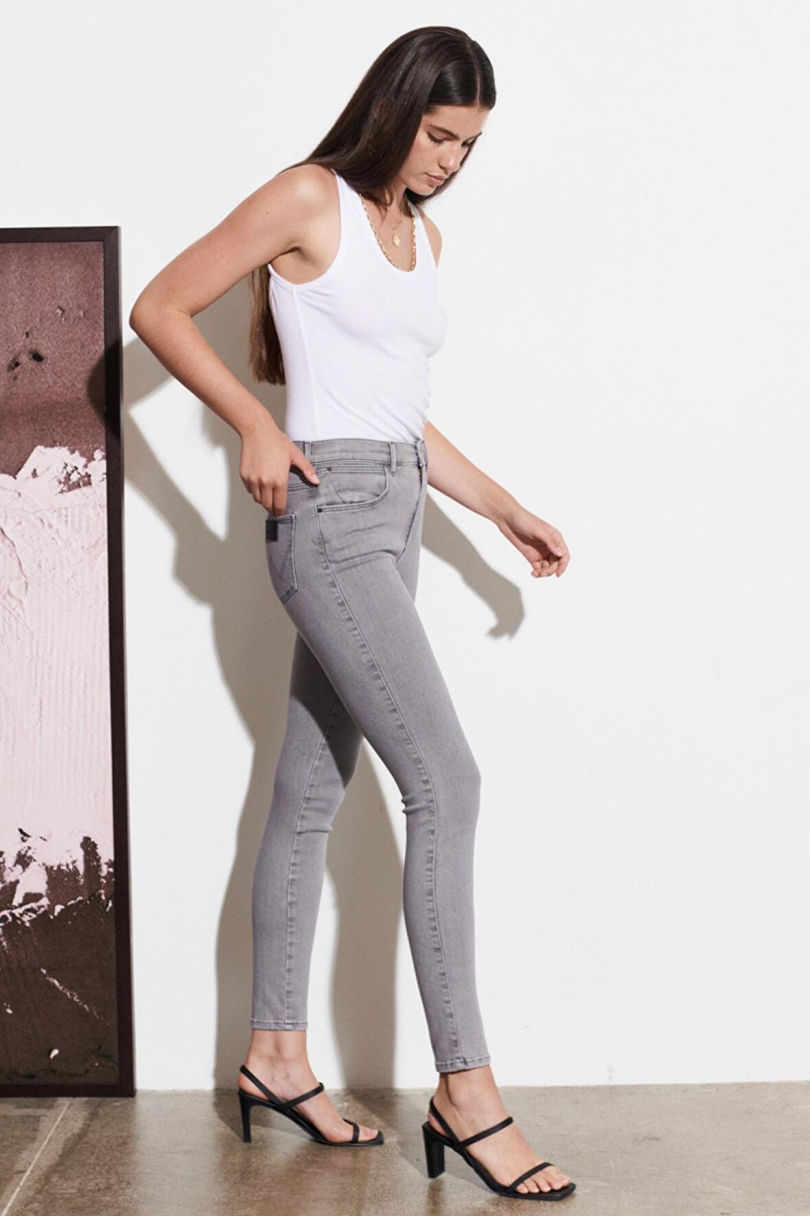 Skinny Fit Dar Kesim Yüksek Bel Esnek Jean Kot Pantolon