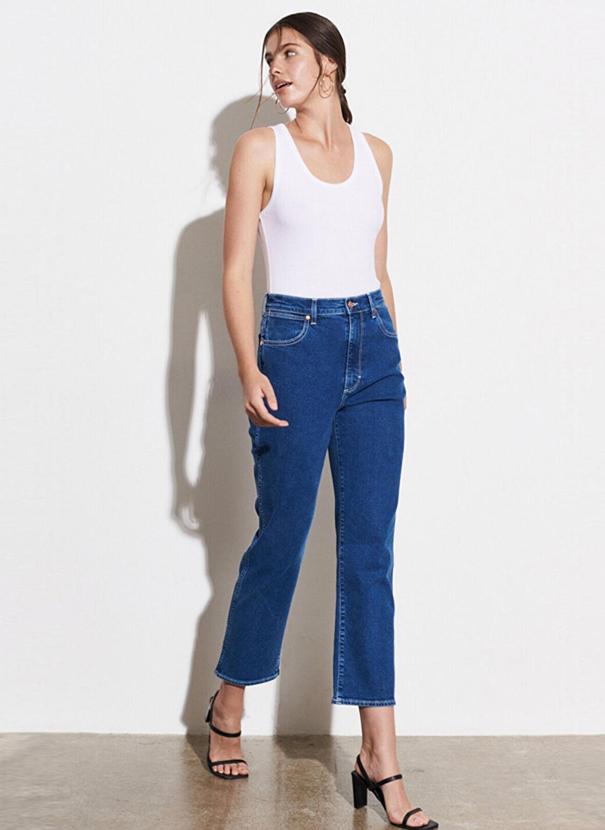 Wild West Fit Yüksek Bel Düz Paça Esnek Jean Kot Pantolon