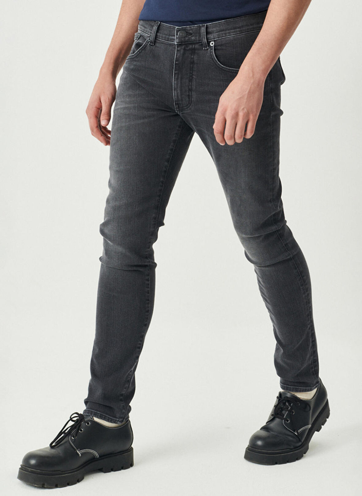 Riders By Lee Kansas Slim Fit Normal Bel Antrasit Esnek Jean Kot Pantolon