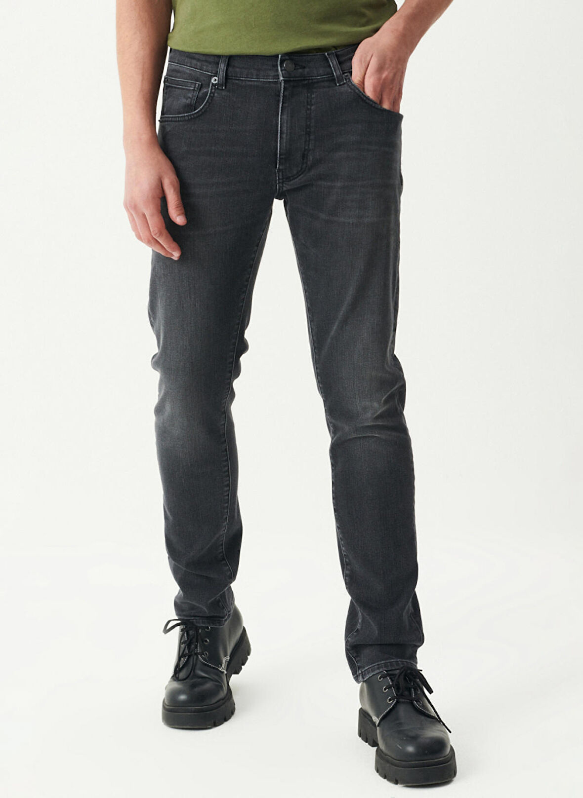 Riders By Lee Dallas Regular Fit Normal Bel Antrasit Esnek Jean Kot Pantolon