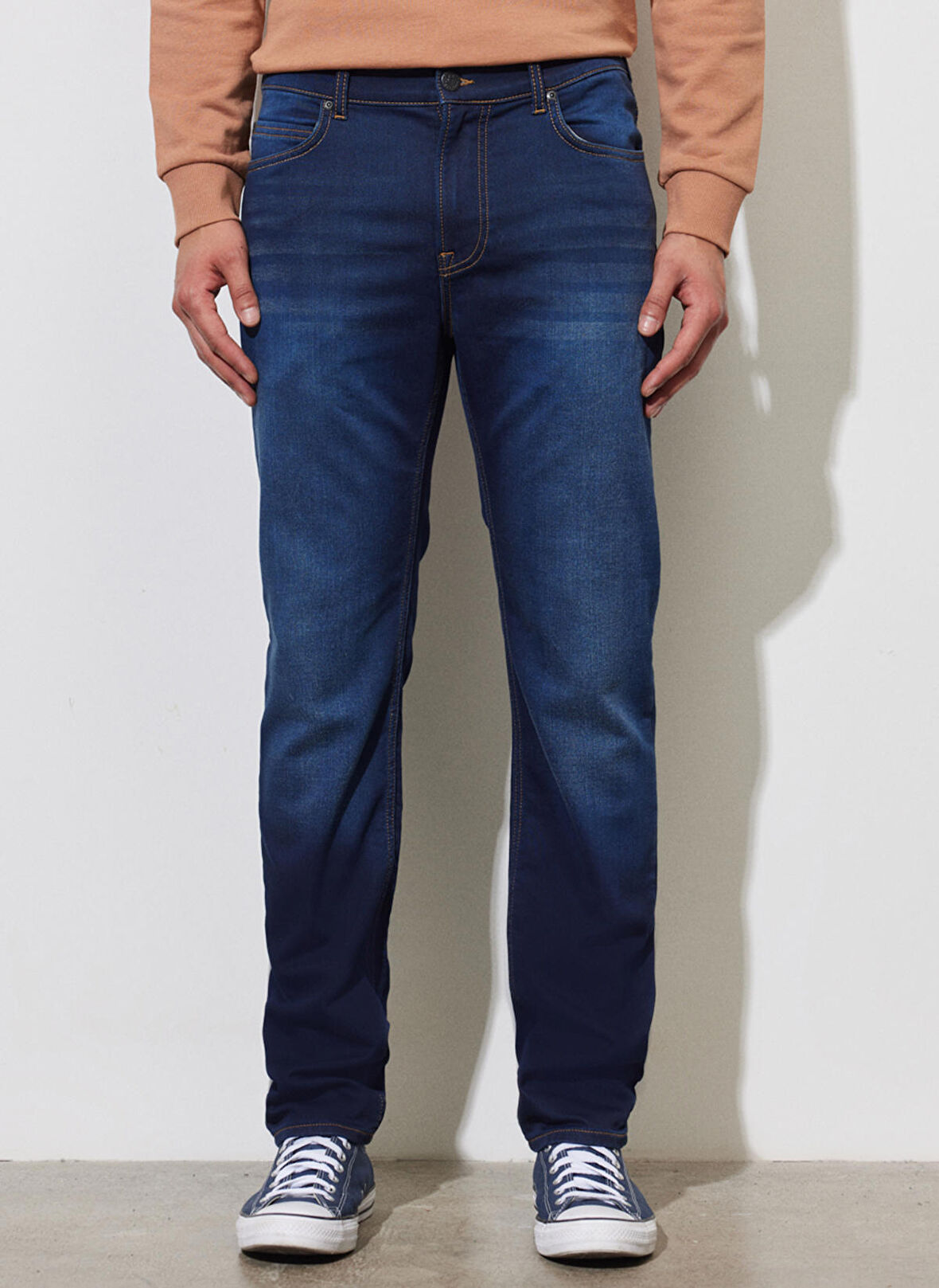 Rider Slim Fit Dar Kesim Normal Bel Esnek Jean Kot Pantolon