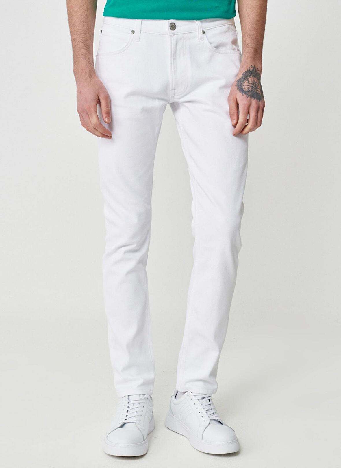 Lee Normal Bel Slim Fit Beyaz Erkek Chino Pantolon L719067100_Luke Pantolon