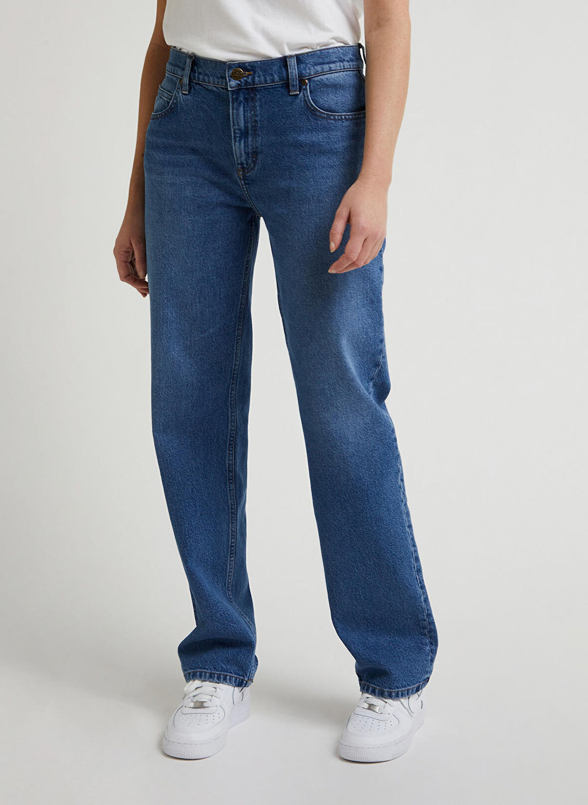 Jane Straigt Fit Düz Kesim Normal Bel Esnek Jean Kot Pantolon
