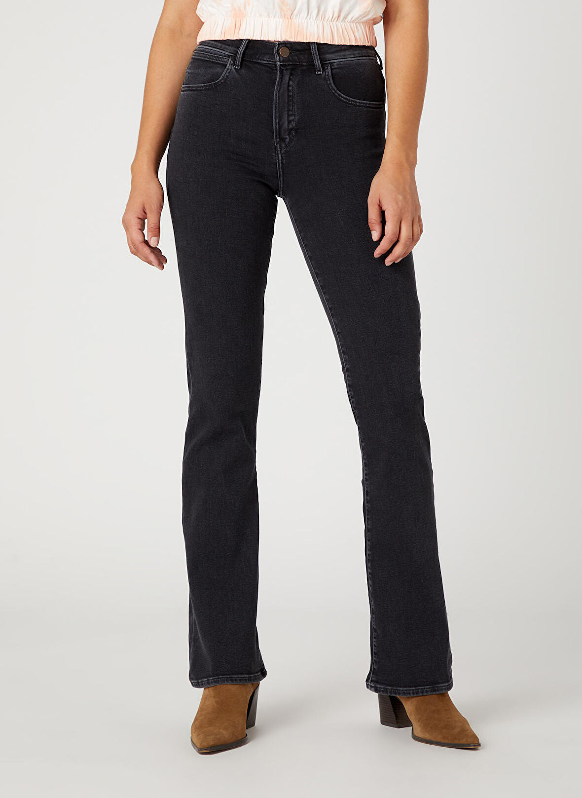 Bootcut Fit Normal Bel Bol Paça Esnek Jean Kot Pantolon