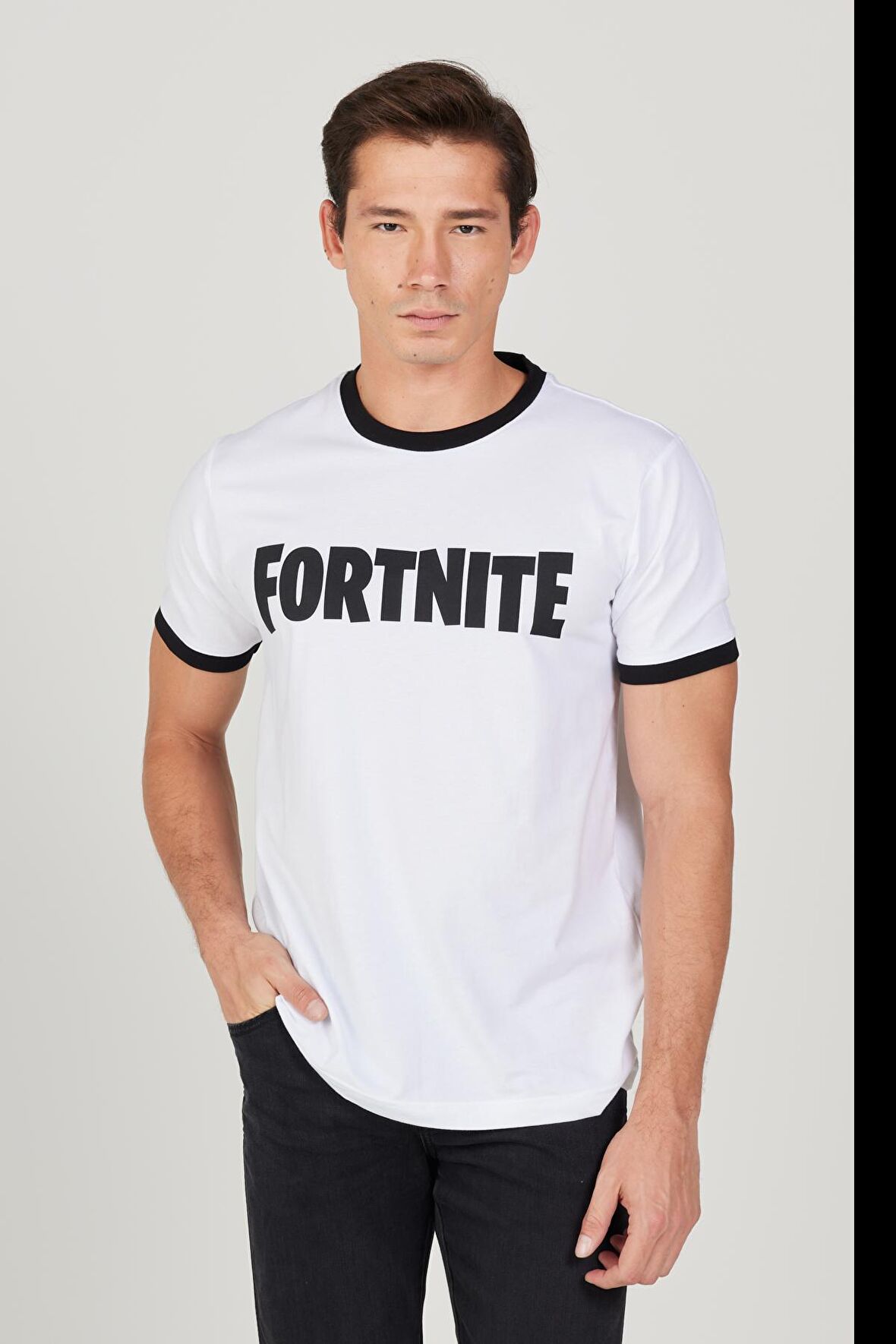 Regular Fit Normal Kesim %100 Pamuk Bisiklet Yaka Beyaz Tişört
