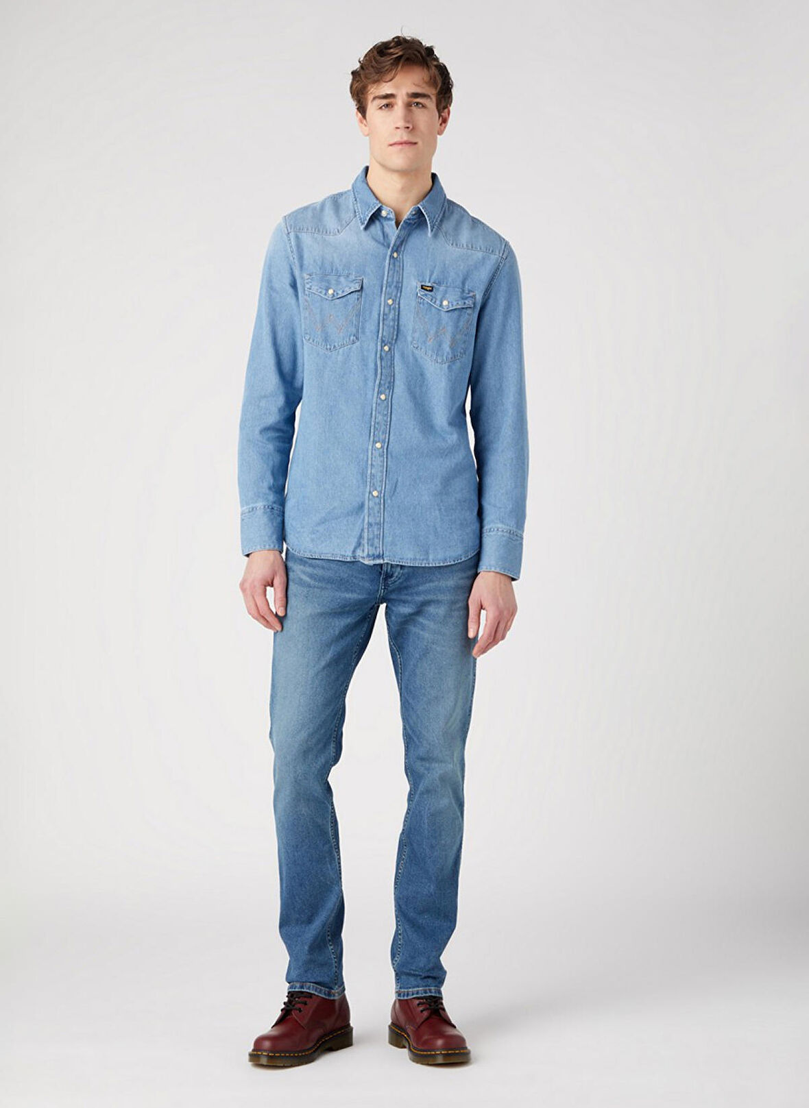 Wrangler Düşük Bel Regular Fit Erkek Denim Pantolon W15Q84351 Greensboro Jean Pantolon