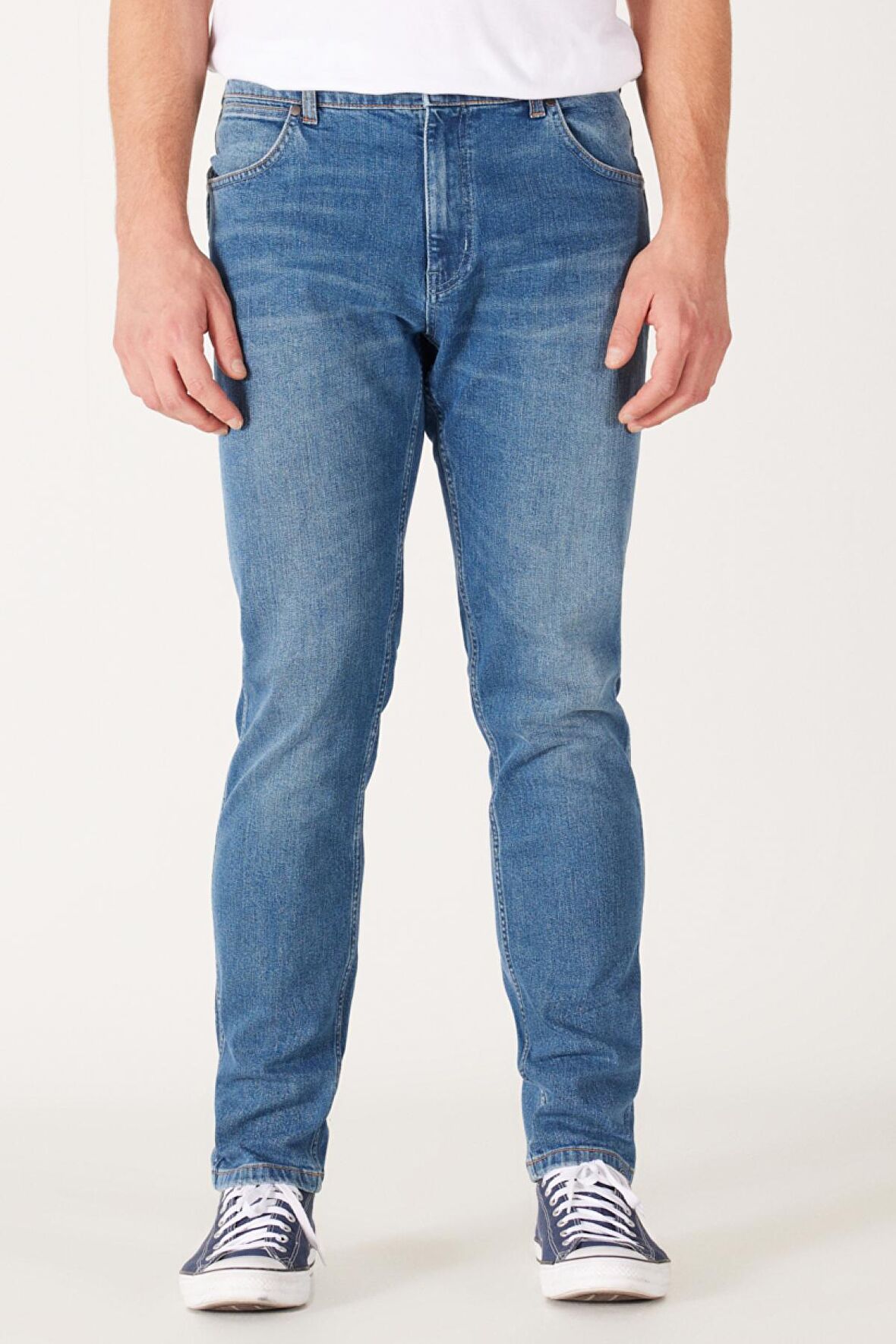 Larston Slim Fit Dar Kesim Düşük Bel Mavi Esnek Jean Kot Pantolon