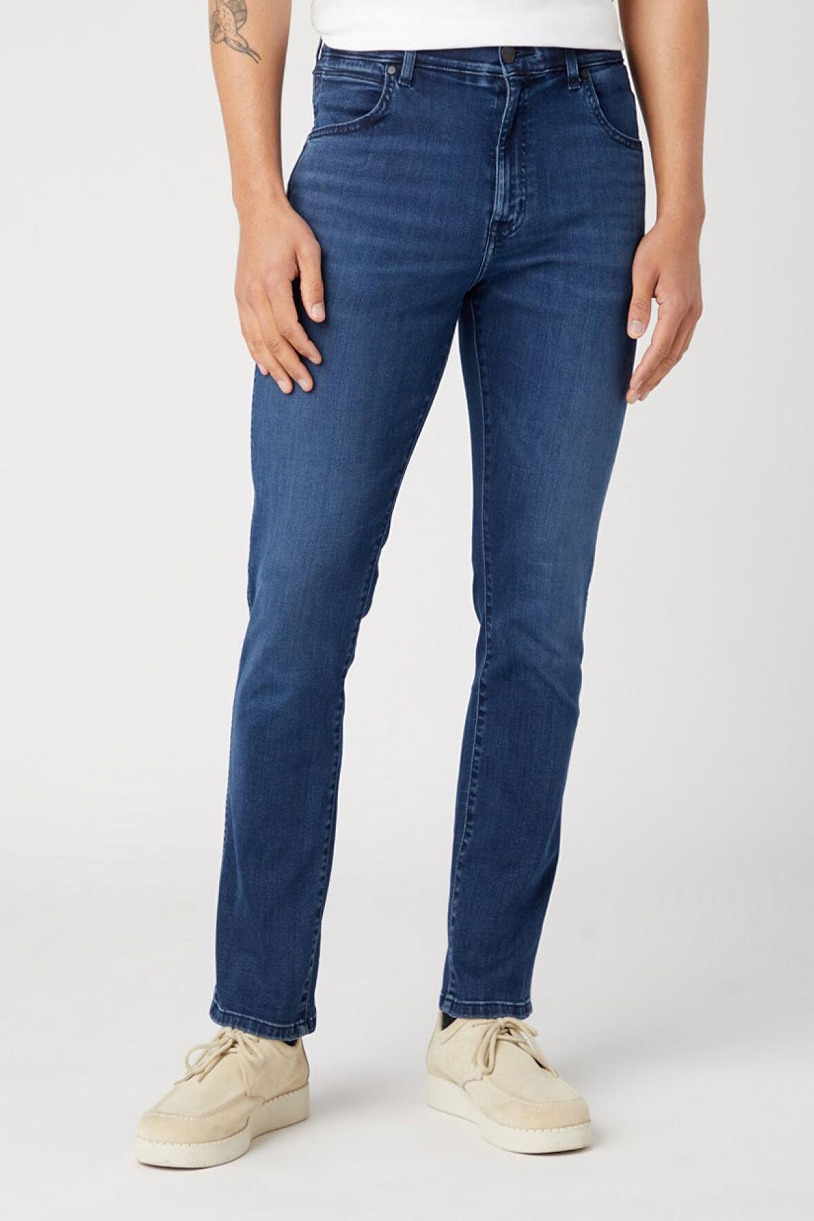 Slim Fit Dar Kesim Düşük Bel Mavi Esnek Larston Jean Denim Kot Pantolon