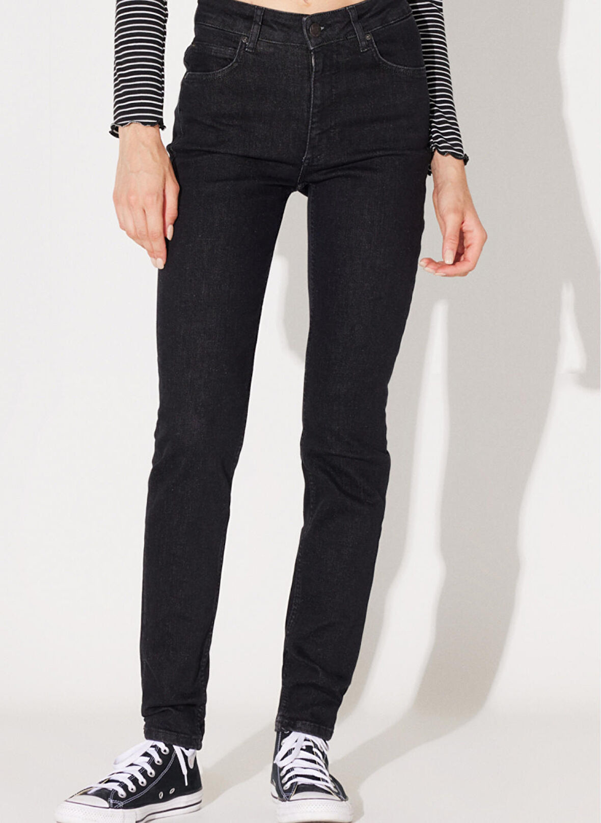 Lee Yüksek Bel Süper Dar Paça Skinny Fit Mavi Kadın Denim Pantolon L62602236-Mavi