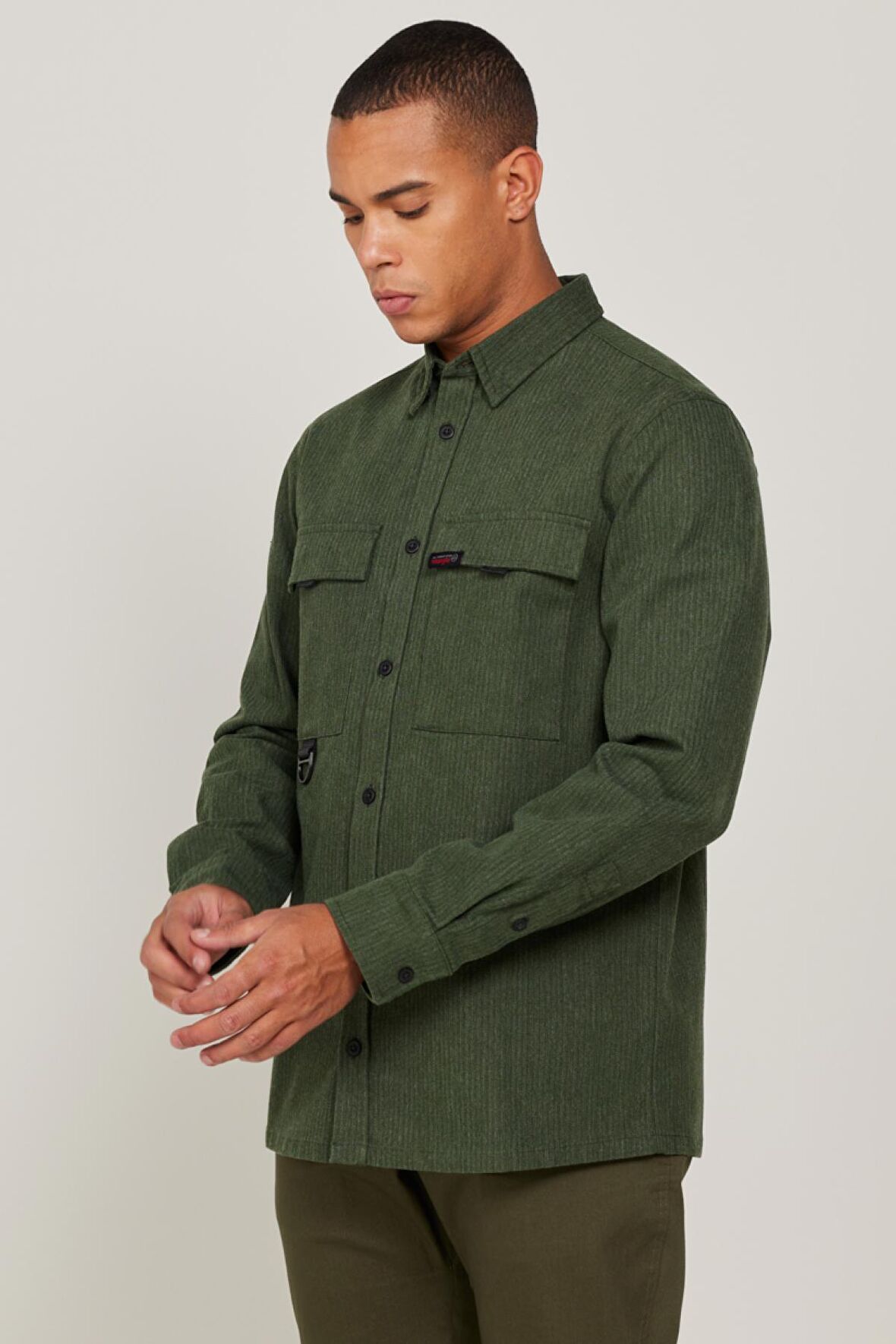 All Terrain Gear Regular Fit Normal Kesim Yeşil Uzun Kollu Gömlek