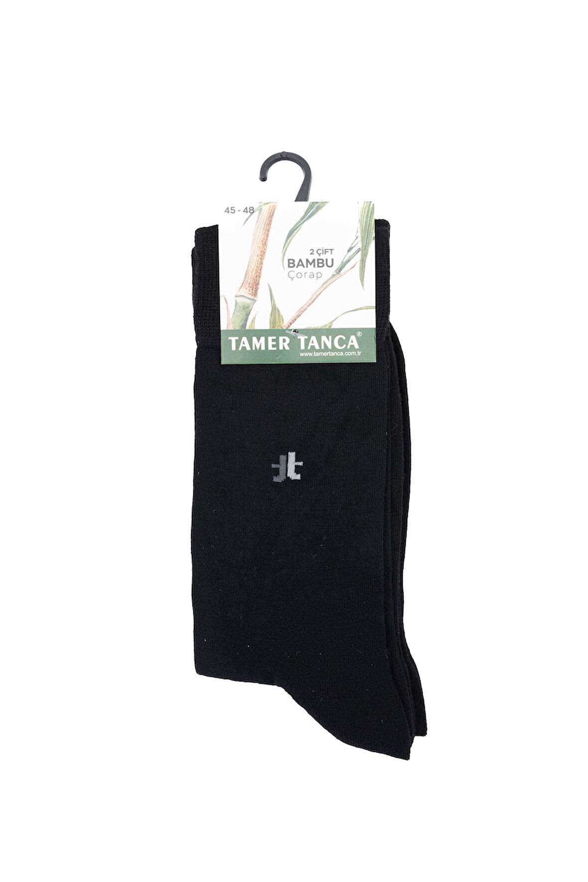 Tamer Tanca Erkek Bambu Siyah Çorap 855 0007 BMB CRP 45-48 2LI SET SIYAH
