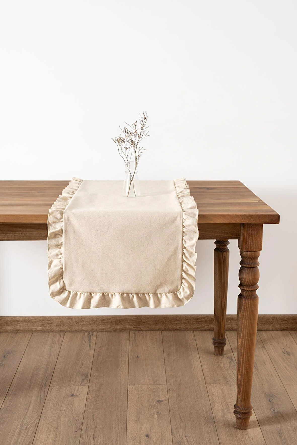 Selendi Fırfırlı Runner Bej