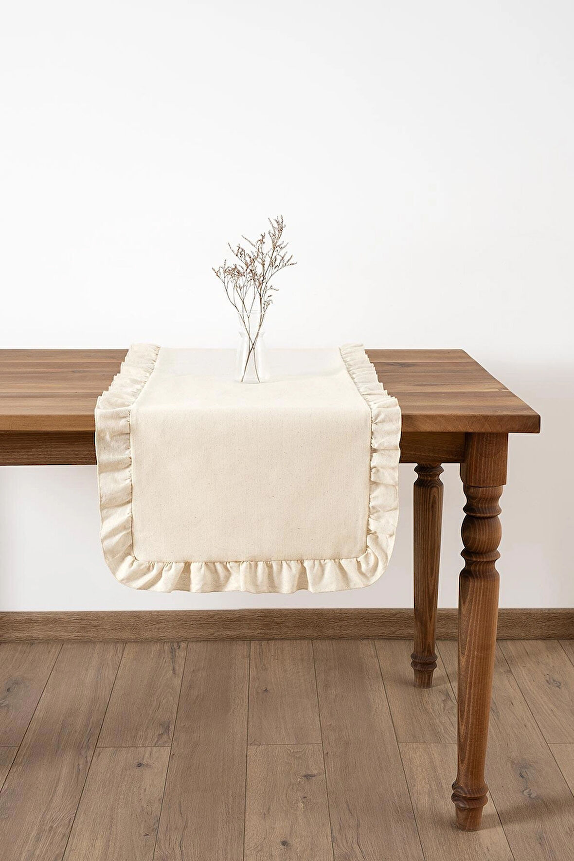 Selendi Fırfırlı Runner Naturel