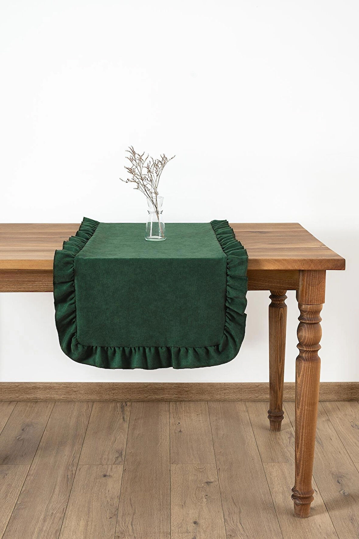 Venedik Fırfırlı Runner Zümrüt Yeşili