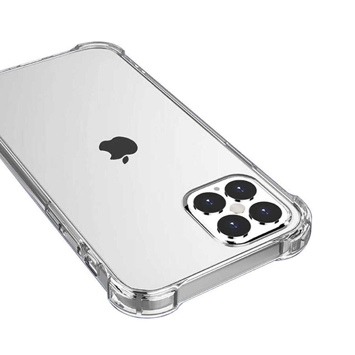 iPhone 12 Pro Kılıf Nitro Anti Shock Darbe Emici Köşe Korumalı Şeffaf Silikon Kapak