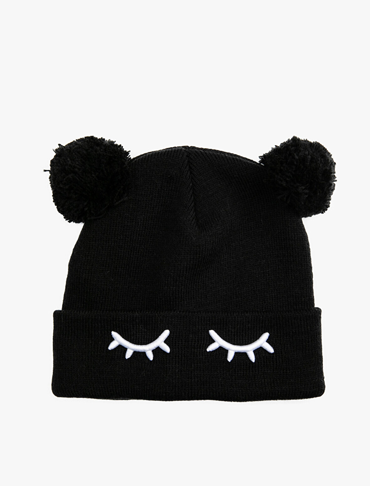 Ponponlu İşlemeli Bere